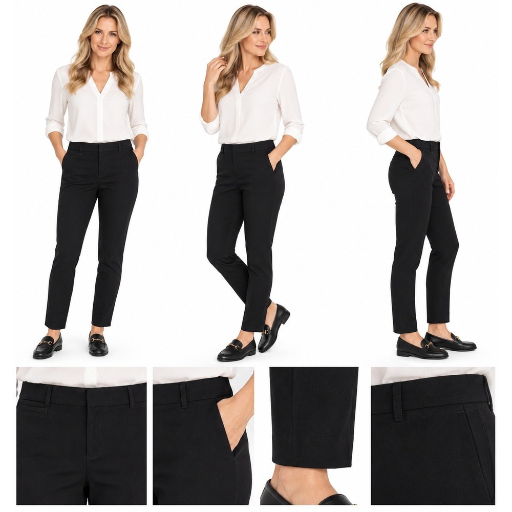 Banana Republic Sloan Pants 6 Slim Ankle Stretch Tailored Workwear Quiet Luxury